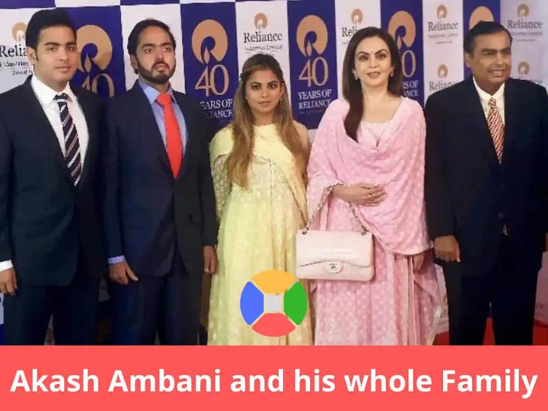 Akash Ambani family